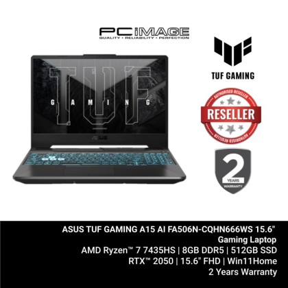 ASUS TUF GAMING A15 AI FA506N-CQHN666WS AMD Ryzen™ 7 7435HS/8GB DDR5/512GB SSD/RTX™ 2050/15.6" FHD | W11/2YW