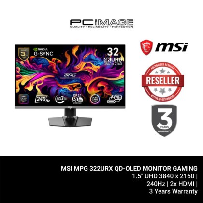 MSI MPG 322URX QD-OLED/31.5" UHD 240Hz/Flat Gaming Monitor/3YW