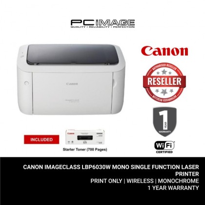 CANON IMAGECLASS LBP6030W MONO SINGLE FUNCTION WIRELESS LASER PRINTER - PRINT ONLY + FREE TNG RM50