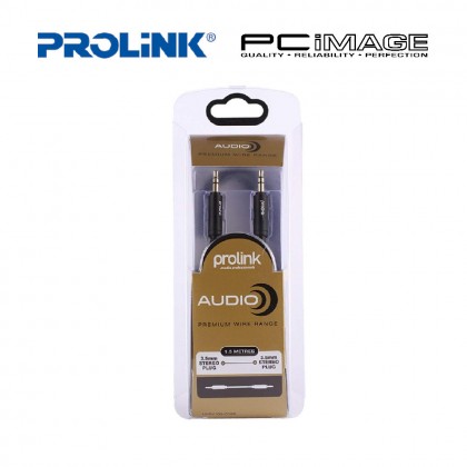 PROLINK HMM105-0150 AUDIO PREMIUM 1.5M WIRE RANGE CABLE 3.5MM STEREO PLUG TO 3.5MM STEREO PLUG