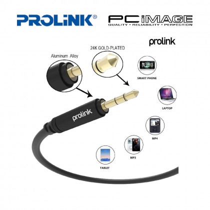 PROLINK HMM105-0150 AUDIO PREMIUM 1.5M WIRE RANGE CABLE 3.5MM STEREO PLUG TO 3.5MM STEREO PLUG