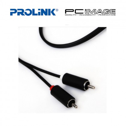 PROLINK PB101-0500 BLACK AUDIO 5.0M CABLE 2XRCA PLUGS TO 2XRCA PLUGS