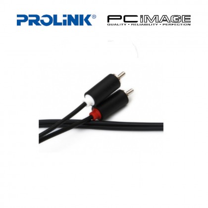PROLINK PB101-0500 BLACK AUDIO 5.0M CABLE 2XRCA PLUGS TO 2XRCA PLUGS