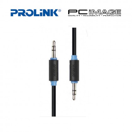 PROLINK PB105-0050 BLACK AUDIO 0.5M CABLE 3.5MM ST PLUG TO 3.5MM ST PLUG