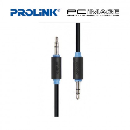 PROLINK PB105-0050 BLACK AUDIO 0.5M CABLE 3.5MM ST PLUG TO 3.5MM ST PLUG
