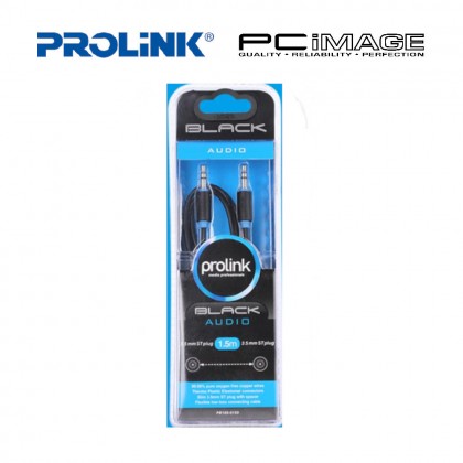 PROLINK PB105-0500 BLACK AUDIO 5.0M CABLE 3.5MM ST PLUG TO 3.5MM ST PLUG