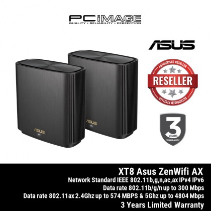 ASUS ZenWifi AX XT8 / (XT8) AX6600 TriBand Mesh Wifi6 System (1PACK/ 2PACK) ASUS ZenWifi AX XT8 / (XT8) AX6600 TriBand Mesh Wifi6 System (1PACK/ 2PACK)