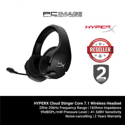 HYPERX CLOUD STINGER CORE 7.1 WIRELESS HEADSET - HHSS1C-BA-BK/G HYPERX CLOUD STINGER CORE 7.1 WIRELESS HEADSET - HHSS1C-BA-BK/G