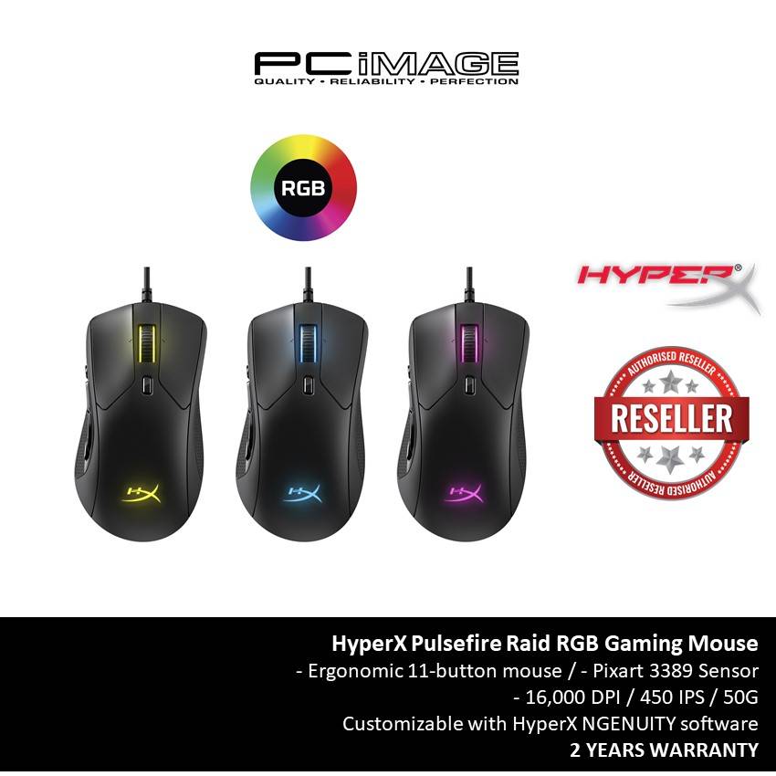 HyperX Pulsefire Raid Gaming Mouse HXMC005B PC IMAGE MALAYSIA