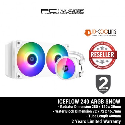 ID-COOLING ICEFLOW 240 ARGB SNOW CPU LIQUID COOLING ID-COOLING ICEFLOW 240 ARGB SNOW CPU LIQUID COOLING