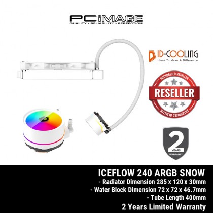 ID-COOLING ICEFLOW 240 ARGB SNOW CPU LIQUID COOLING ID-COOLING ICEFLOW 240 ARGB SNOW CPU LIQUID COOLING