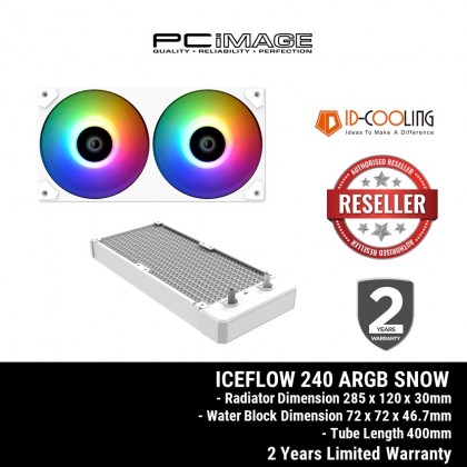 ID-COOLING ICEFLOW 240 ARGB SNOW CPU LIQUID COOLING ID-COOLING ICEFLOW 240 ARGB SNOW CPU LIQUID COOLING