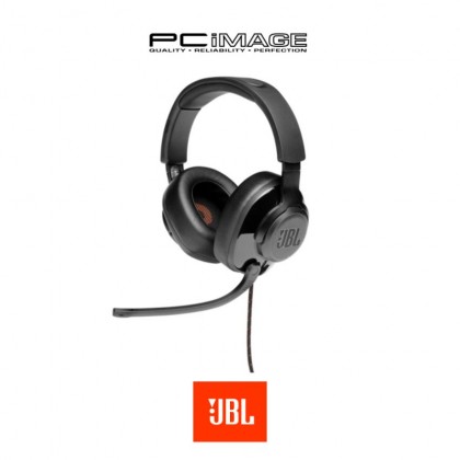 JBL Quantum 300 Hybrid Wired Over-Ear Gaming Headset With Flip-up Mic & Surround Sound - Black