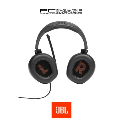 JBL Quantum 300 Hybrid Wired Over-Ear Gaming Headset With Flip-up Mic & Surround Sound - Black