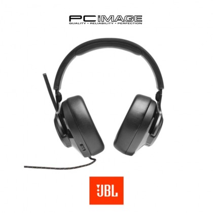 JBL Quantum 300 Hybrid Wired Over-Ear Gaming Headset With Flip-up Mic & Surround Sound - Black