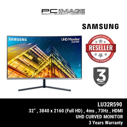 SAMSUNG CURVE LU32R590 32" 3840X2160 4MS 60HZ DP/HDMI VA 3YEAR WARRANTY [CONTACT US FOR STOCK STATUS]