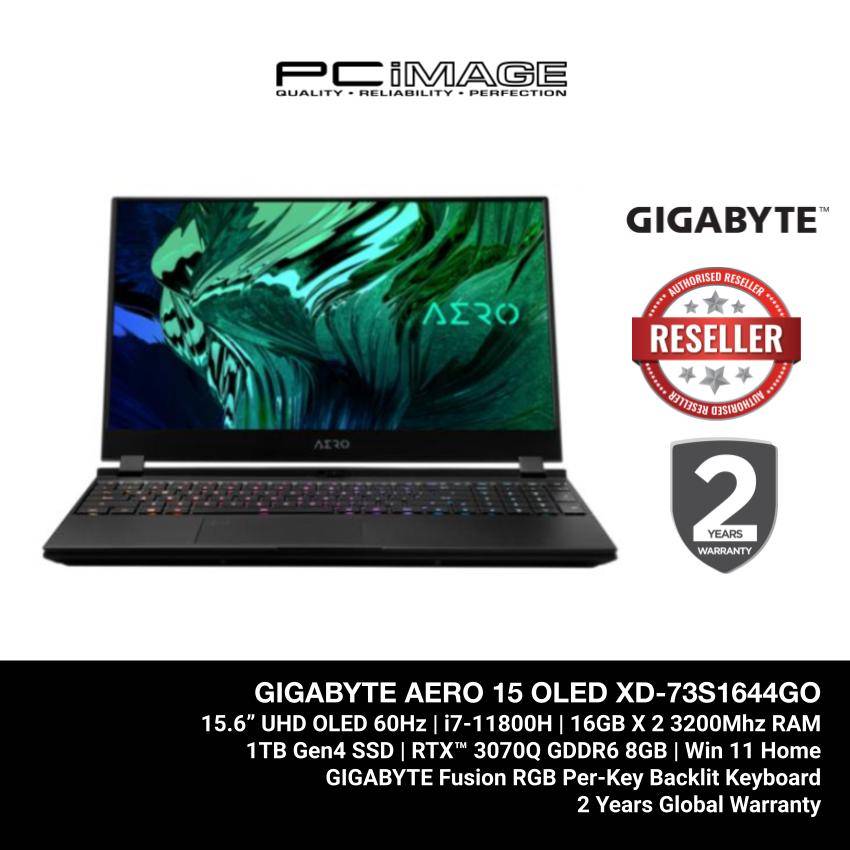 Gigabyte AERO 15 OLED XD73S1624GH Gaming Laptop (i711800H/16GB/1TB