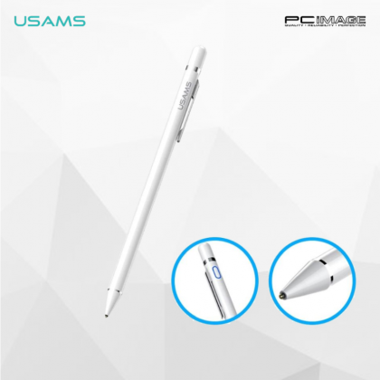 USAMS US-ZB057 Touch Screen Stylus Pen with Clip - White
