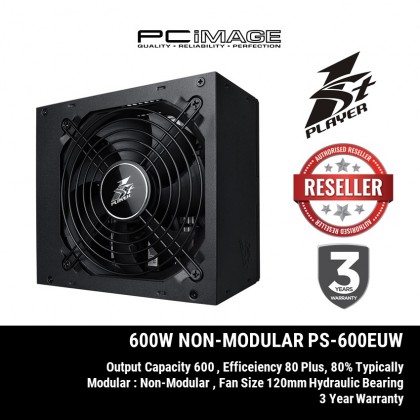 1STPLAYER PRO 600W 80PLUS WHITE POWER SUPPLY - PS-600EUW